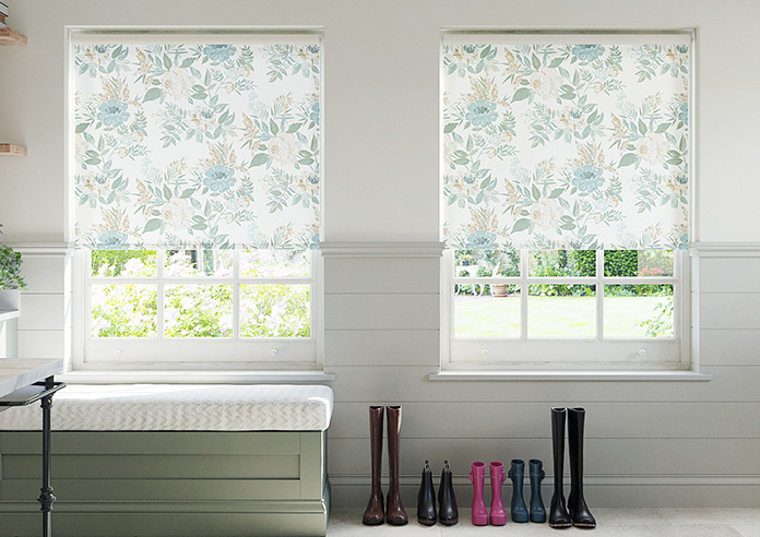 Vintage Rose, Powder Green - Twist&Fit Roller Blind - Image 3